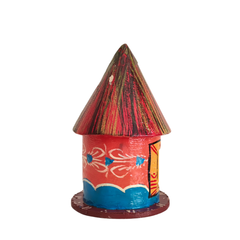 Vibrant Village Hut - Hand-Painted Kondapalli Wooden Toy