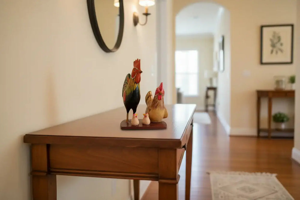 Nirmal Wooden Rooster Family Toy Wooden Toy