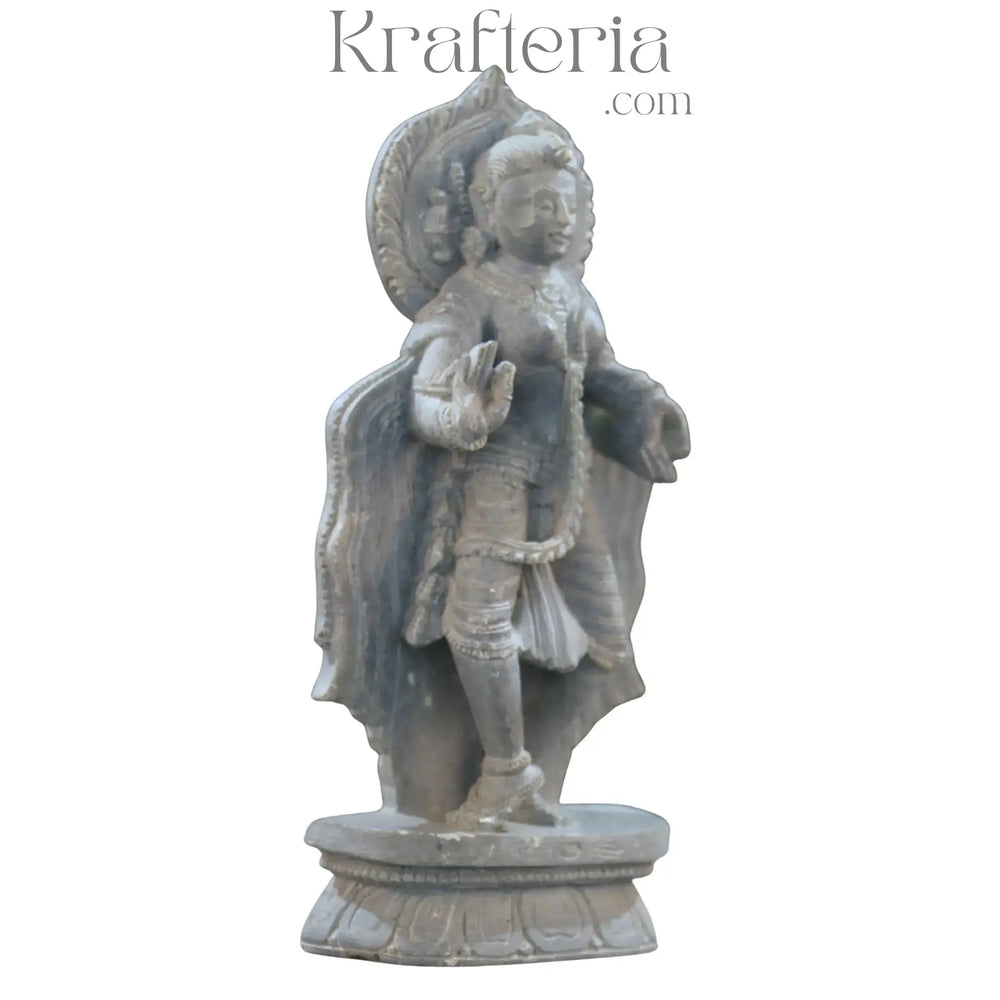 Tandavam Dancing Amman Sculpture – Divine Dance of Power and Grace Soft Stone