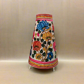 Hand-Painted Lotus Flower Leather Puppetry Lamp Shade | Bed Lamp