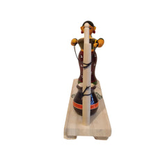 Handicrafted Lacquerware - Lady Churning Butter Figurine Etikoppaka Lacquerware