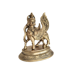 Exquisite Brass Kamadhenu Idol - Divine Wish-Fulfilling Cow
