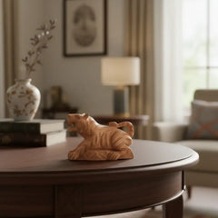 Decorative Wooden Tiger | Intricately Hand-Carved Animal Figurine maruthi handicrafts