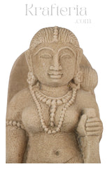 Sandstone Sculpture of a Divine Female Figure