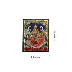 Handpainted Laxmi Devi Thanjavur Painting – Vibrant & Detailed
