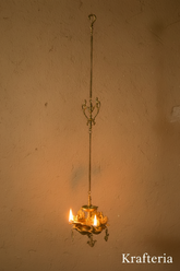 Handmade Ethnic Brass Hanging Diya for Home Entrance & Mandir Brass Artwork