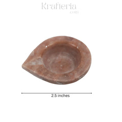 Marble Deepam for Puja – Traditional Indian Oil Lamp Marble Soft Stone