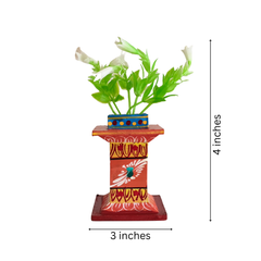 Devotional Splendor - Kondapalli Miniature Tulasi Plant Stand