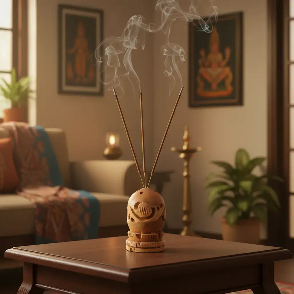 Wooden Chess Design Agarbatti Stand – Handcrafted Incense Holder Accessories