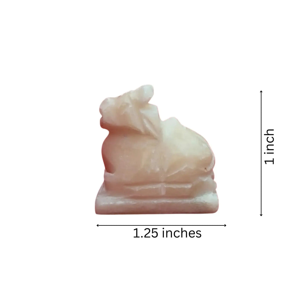 Marble Nandi Idol – Sacred Nandi Bull Statue for Pooja & Home Décor Marble