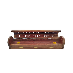 Wooden Incense Stick Holder | Carved Burner Stand for Home Decor
