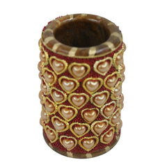 Handmade Wooden Stone Pen Holder – Rustic Office Accessory Accessories