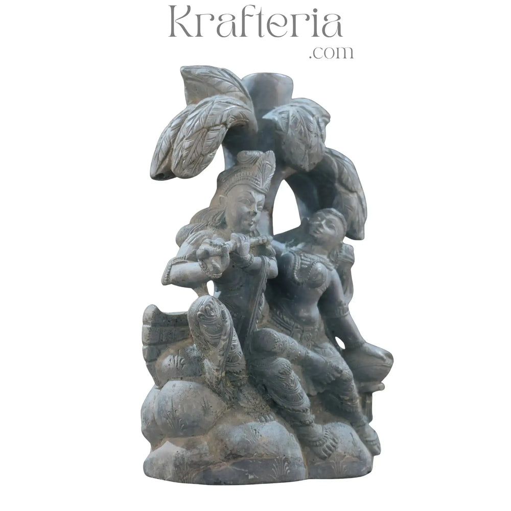 Radha Krishna Sculpture – Eternal Love Divine Soft Stone