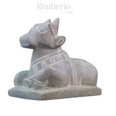 Nandi Idol in Soft Stone – Traditional Temple Decor