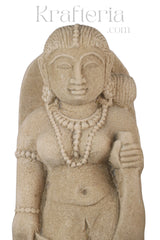 Sandstone Sculpture of a Divine Female Figure