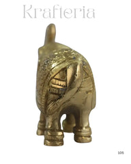 Brass Elephant Idol for Vastu, Prosperity, and Good Luck Brass Ware