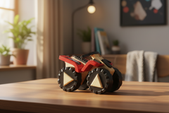 Channapatna wooden racing car handcrafted as a traditional mud racer toy