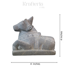 Nandi Idol in Soft Stone – Traditional Temple Decor