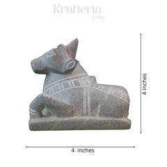 Nandi Idol in Soft Stone – Traditional Temple Decor belur shanker