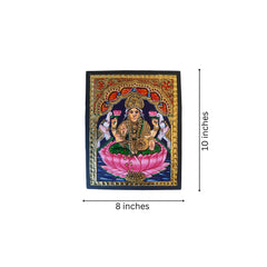 Handpainted Laxmi Devi Thanjavur Painting – Vibrant & Detailed