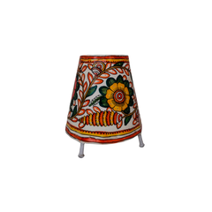 Intricate Flower and Leaf Leather Art Lamp | Bed Lamp