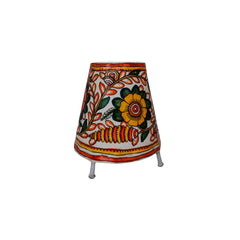 Intricate Flower and Leaf Leather Art Lamp | Bed Lamp Leather Paintings