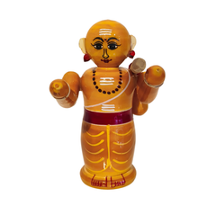 Vibrant Etikoppaka Wooden Deity/Guru