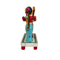 Etikoppaka Lacquerware - Women Pounding Grain Figurine Etikoppaka Lacquerware