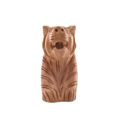 Decorative Wooden Tiger | Intricately Hand-Carved Animal Figurine