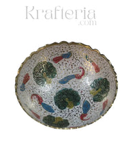 Peacock Glory - Centerpiece Brass Fruit Bowl Brass Ware