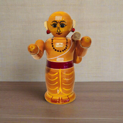 Vibrant Etikoppaka Wooden Deity/Guru