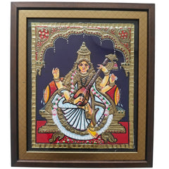 Beautiful Saraswathi Devi Thanjavur Painting – Timeless Indian Craft