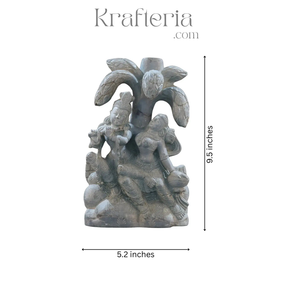 Radha Krishna Sculpture – Eternal Love Divine Soft Stone