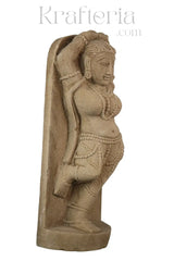 Celestial Grace - An Apsara in Dance Sand Stone