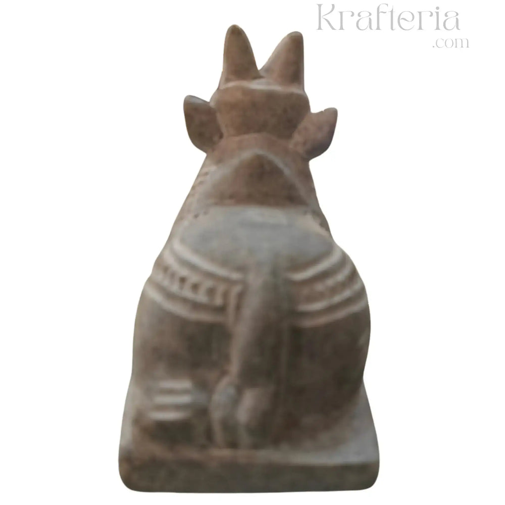 Nandi Idol in Soft Stone – Traditional Temple Decor belur shanker