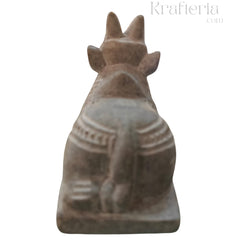 Nandi Idol in Soft Stone – Traditional Temple Decor