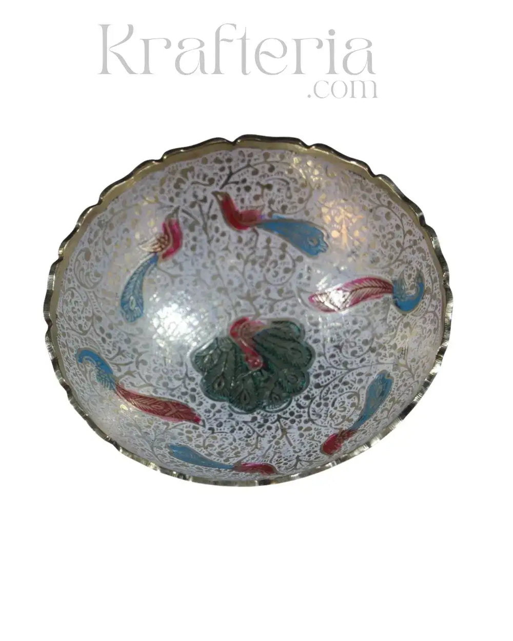 Peacock Glory - Centerpiece Brass Fruit Bowl Brass Ware
