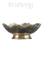Peacock Glory - Centerpiece Brass Fruit Bowl