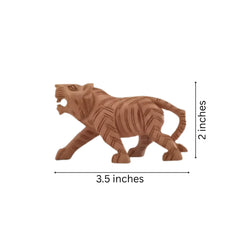 Decorative Wooden Tiger | Intricately Hand-Carved Animal Figurine maruthi handicrafts