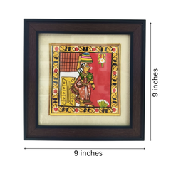 Hand-Painted Woman with Bathukamma Cheriyal Portrait Cheriyala Painting