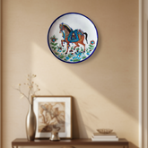 Hand-Painted Indian Decorative Horse Wall Plate