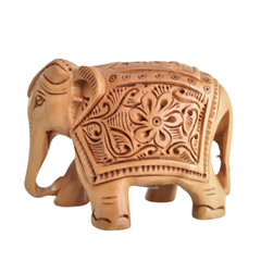 Hand-Carved Wooden Elephants – Artisan Decorative Sculptures