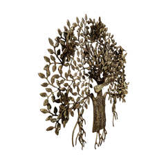 Handmade brass tree of life wall art decor.