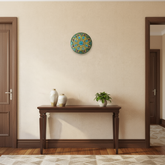 Earthy Green and Yellow Floral Medallion Wall Plate