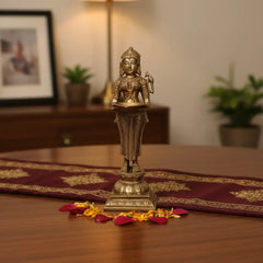 Elegantly Sculpted Brass Deepa Lakshmi Statue (Lady with Lamp) Brass Ware