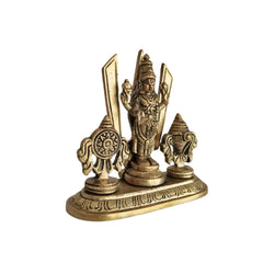 Brass Venkateswara Idol Deity with Symbols Brass Ware