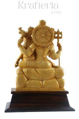 Divine Shiva & Parvati Statue – Traditional Handcarved Wooden Art