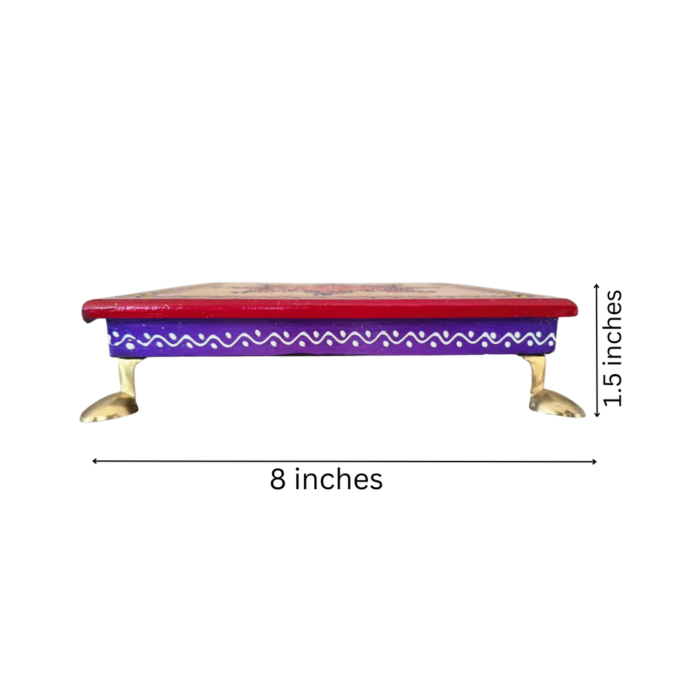 Hand-Painted Wooden Stool | Decorative Handmade Furniture maruthi handicrafts