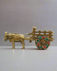 Premium Brass Bullock Cart – Ideal for Gifting & Collectors