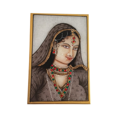 The Serene Princess of Rajasthani Marbel Painting